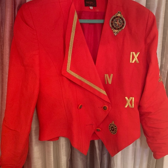 Vintage Red Navy style blazer - Picture 2 of 5